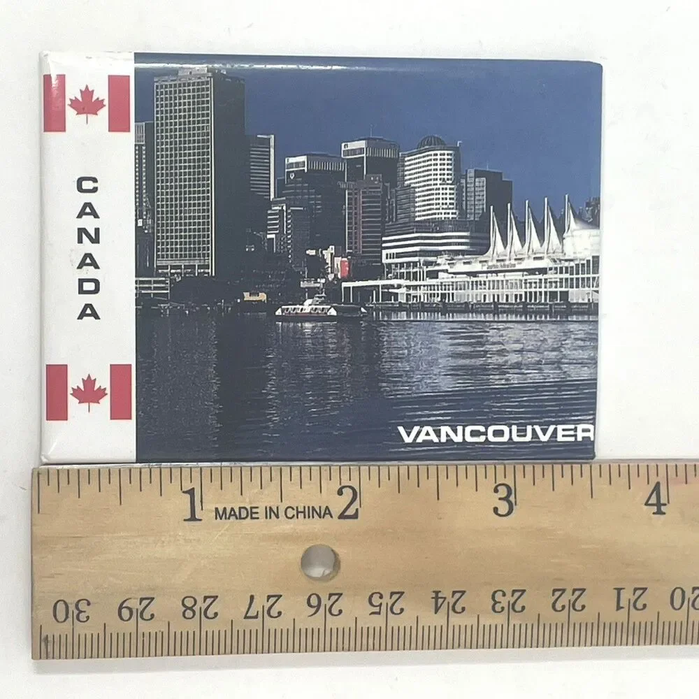 Vancouver Canada Souvenir Magnet Canada Place City Skyline‎ Metal 2.5